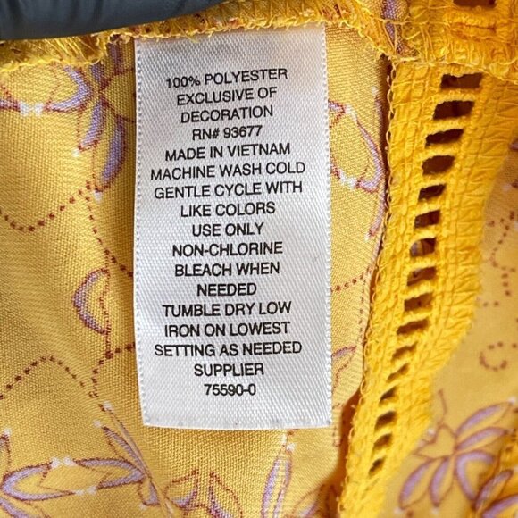 a.n.a A New Approach Yellow V-Neck Sleeveless‎ Tank Top Womens Size Medium - Picture 7 of 12